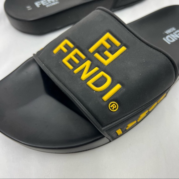 Fendi Shoes Authentic Fendi Pool Slides Black Eva Waterproof Rubber